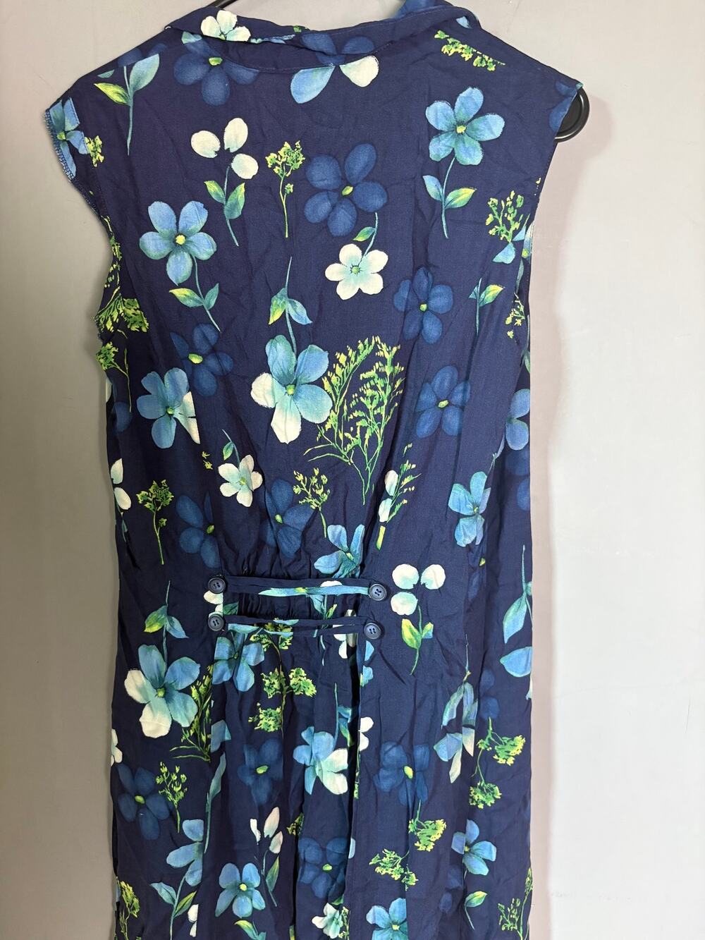 Worthington Floral Print Dress Womens Blue Green Size 12 Read